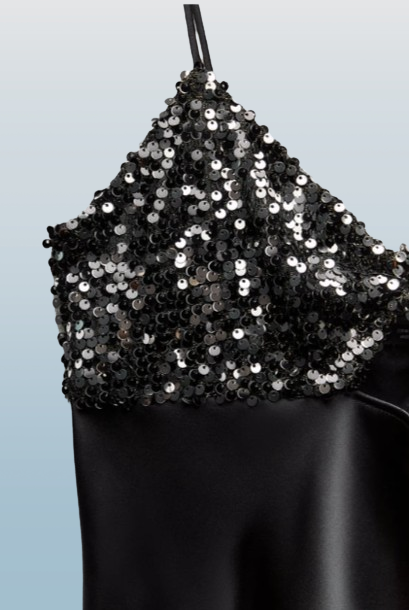 zara contrast sequin dress SHORT DRESS WITH CONTRAST SEQUINS - Black