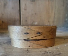 BEST Antique Primitive Oval Two Finger Finest Figs Pantry Box AAFA