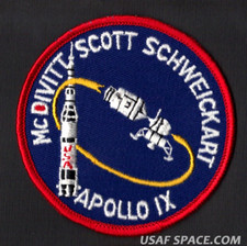 APOLLO 9 LION BROTHERS VINTAGE ORIGINAL NASA CLOTH BACK SPACE PATCH EXCELLENT