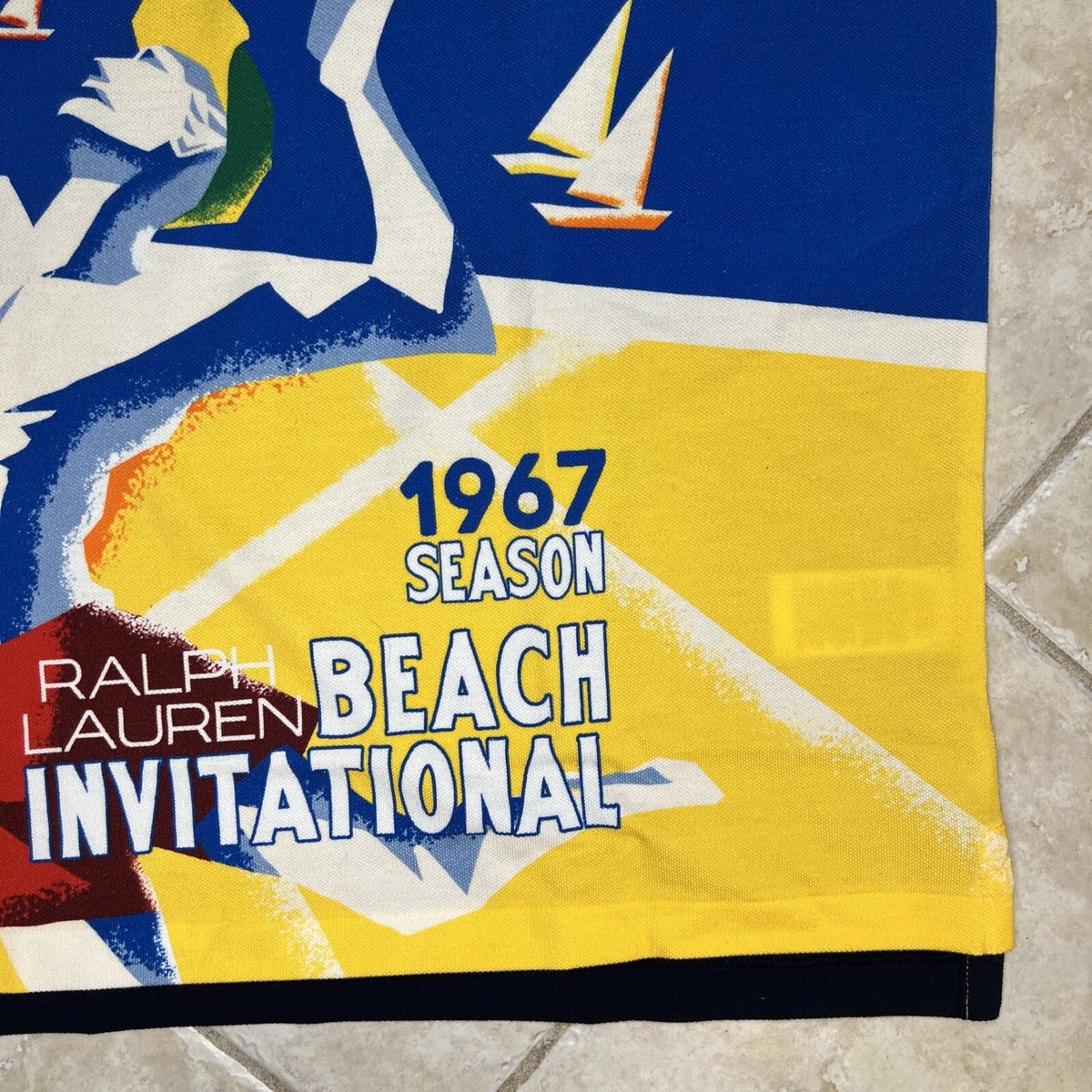 Polo Ralph Lauren Classic Fit Shirt L Beach Volleyball Poster