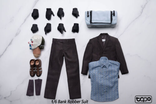 1/6 TOPO The Joker Bankräuber Anzug Kopf & Kleidung Zubehör Set mit Körper M01 - Bild 3 von 10