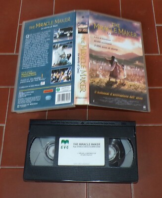 Vhs THE MIRACLE MAKER La storia di Gesù 1999 Saf Christmas film Model animation