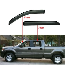 For Ford F-150 Crew Cab 2004-2008 Window Visors Rain Guard Sun Shade Deflectors