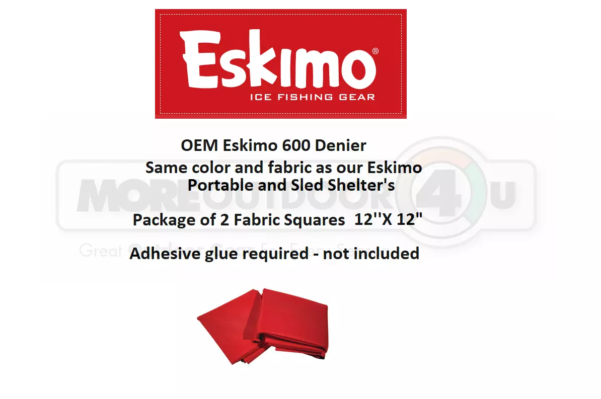 OEM Eskimo 600 Denier Ice Fishing Shelter Patch Kit Ice Fish House Repair  Fabric