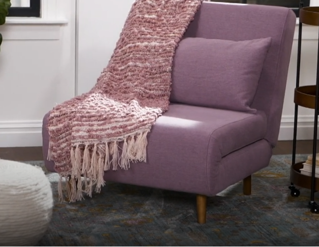 Living Room Lavender Armchair Round Armchair Tufted Sofa Chair