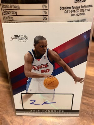 Zach Randolph 2008-09 Topps Signature Autograph Auto 869/1799 #TSA-ZR