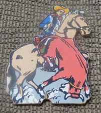 Antique Toy Cardboard Cowboy Horse Gun Game Target 4.75"