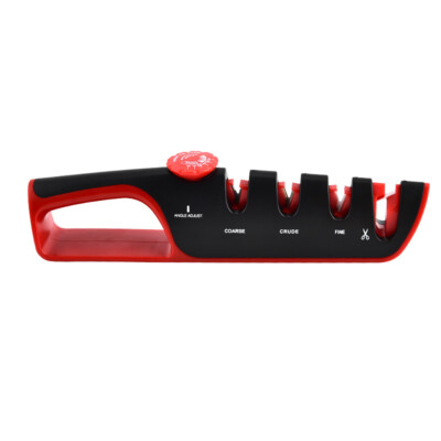 4-Stage Manual Handheld Kitchen Knife Sharpener with Adjustable Angle 14° -24°