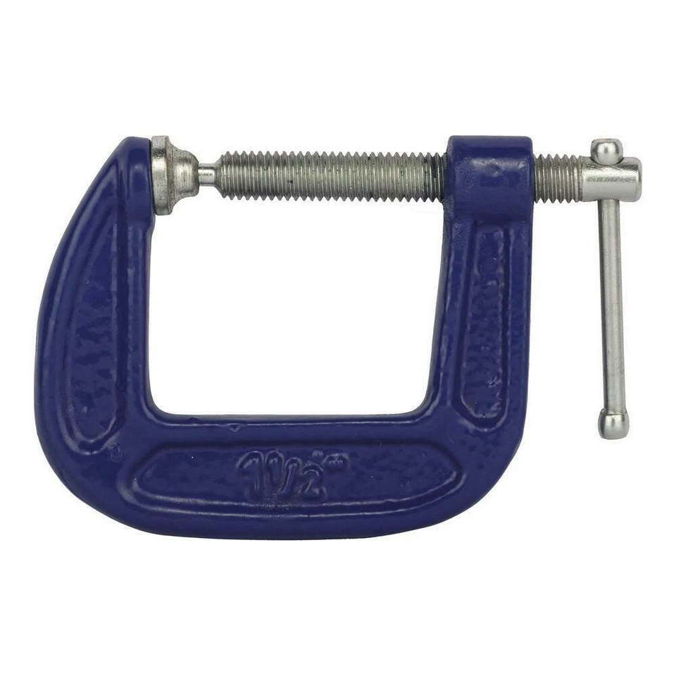 2 pack IRWIN 1901231 Steel C-Clamp 1-1/2 inch Max Open 1-1/2 Inch Throat Depth - Image 3 of 4