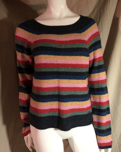 Multicolor Striped Round Neck Sweater 