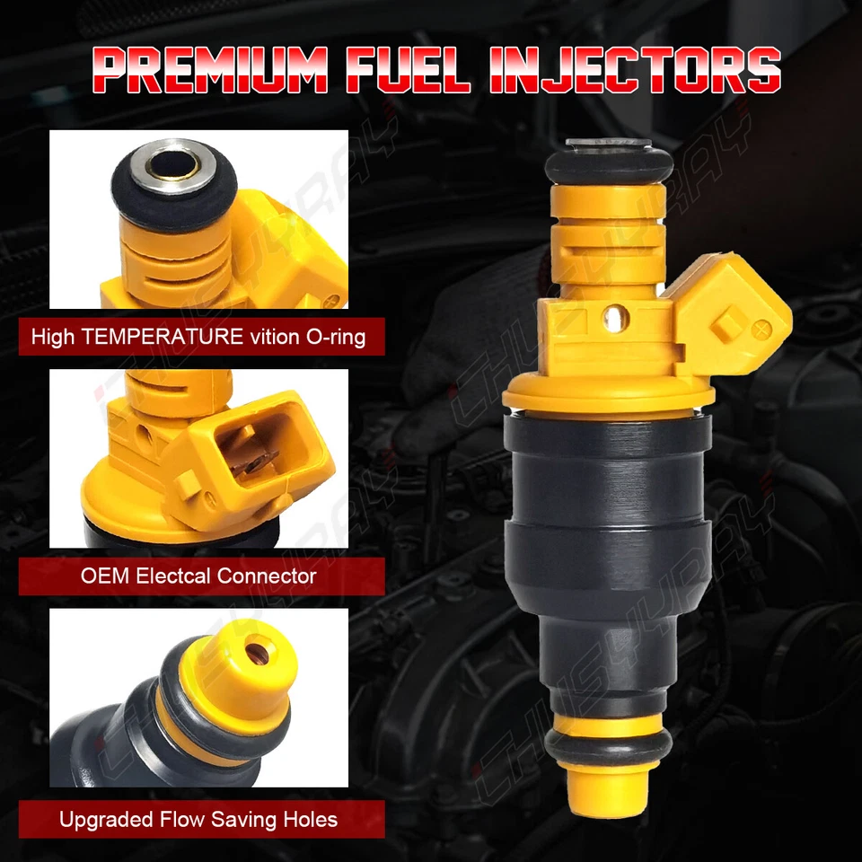 Inyectores de combustible GT 5.0 4.6 1986-2002 para Ford Mustang alto flujo 0280150943 Foto 4 de 4