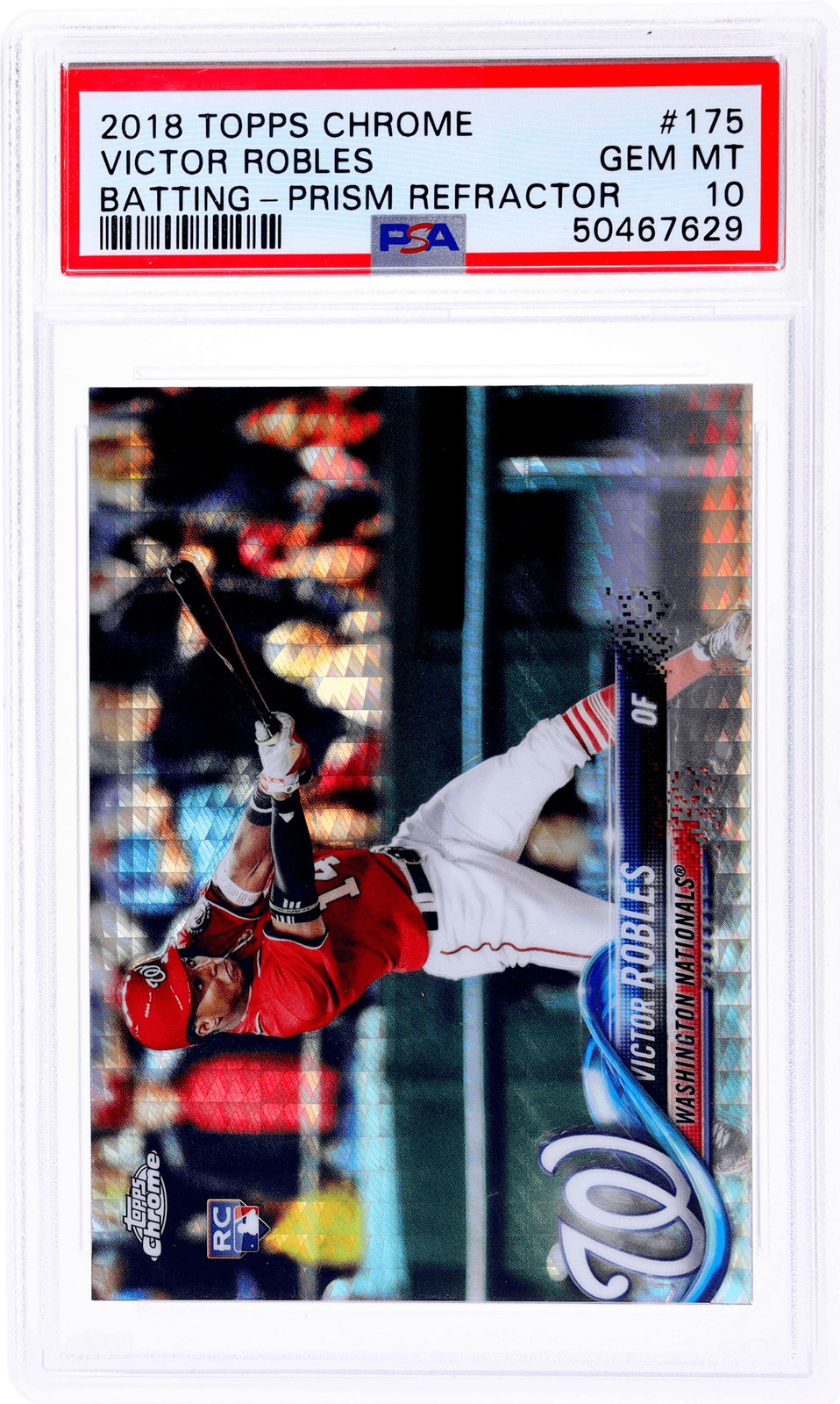 2018 Topps Chrome Victor Robles Prism Refractor #175 PSA 10