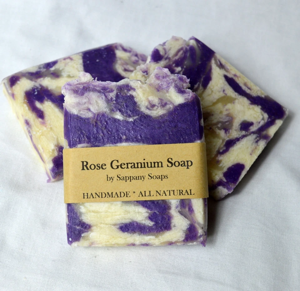 SAPPANY SOAPS Handmade Organic ingredients Natural Rose geranium Soap shea butter coconut oil