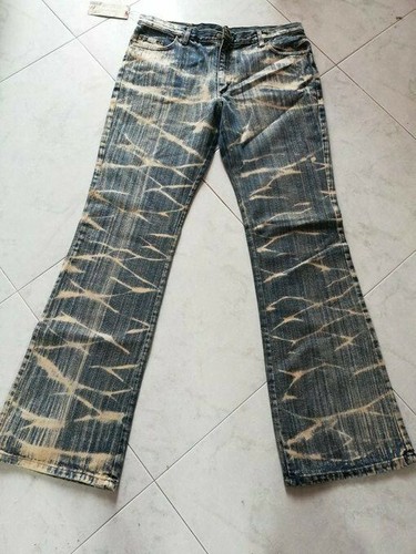 Jeans donna denim sabbiato a vita alta a zampa leader jeans tg. 50 52 e 54  | eBay