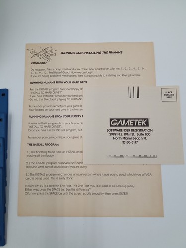 RARE ancien jeu PC The Humans IBM 3,5" et 5,25" disques - Photo 5/5
