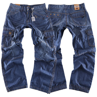 Timezone Herren Jeans Hose Benito TZ  3131 Denim Cargo Pants