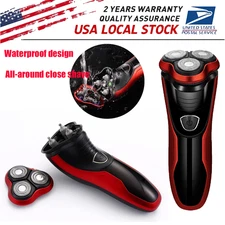 Electric Shaver Mens Razor Rotary Waterproof Pop-Up Trimmer Wet Dry Cordless US