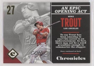 2017 Panini Chronicles Gold 498/999 Mike Trout #47 qf6