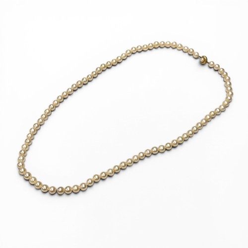 Vintage JKA Köhle Pearl Necklace – 14k Gold Clasp
