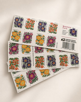 100 USPS Scott #5673-5676 Mountain Flora  Forever Stamps Postage 5 Sheets MNH