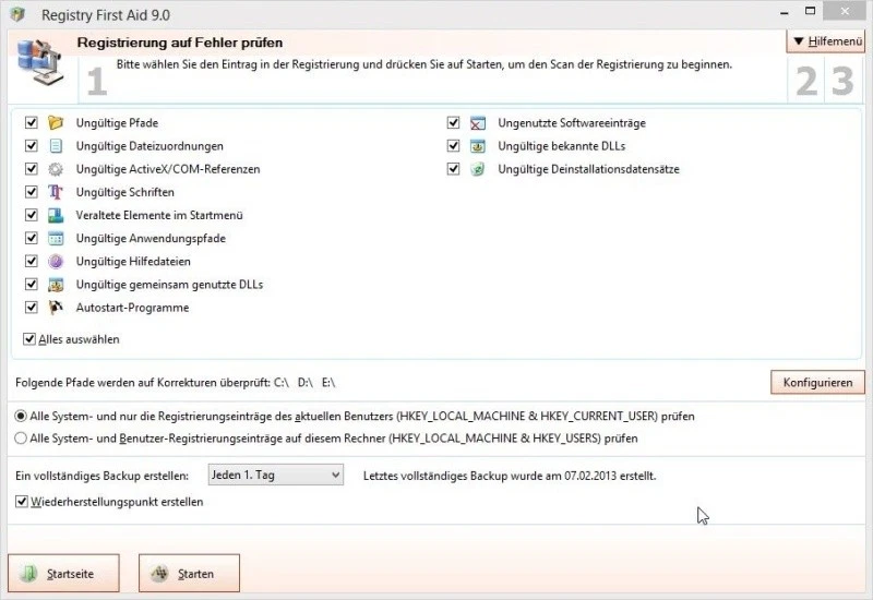 Registry First Aid 9 MiniBox PC Software CD Windows XP/7/8 Optimierung NEU/OVP - Bild 2 von 4
