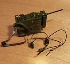 Vintage 12" Tommy Gunn Action Man Field Radio Communications w/Head Set 1960s
