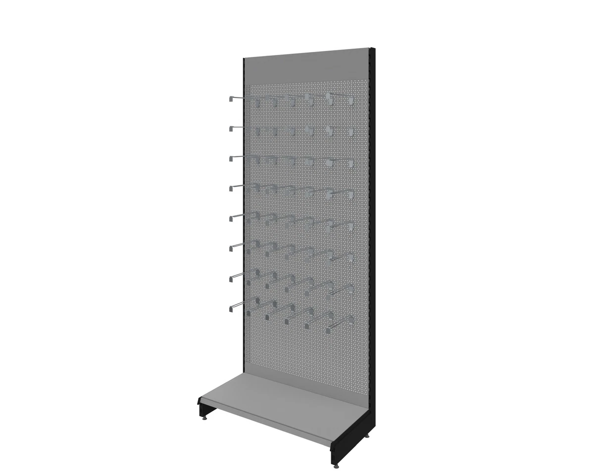 RR14S8= 1x Lochwand L100 H40 Weißaluminium Regal Schlüssellochung