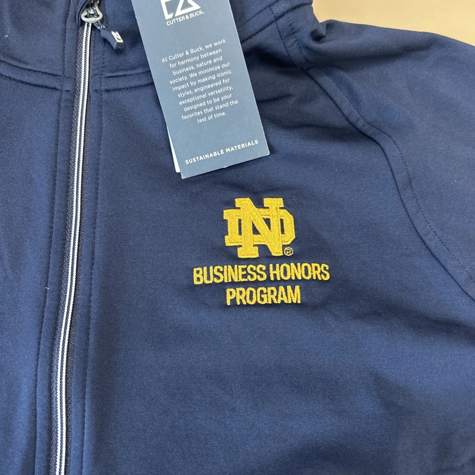 Pullover Cutter & Buck media cremallera manga larga adaptable para mujer XL Notre Dame Business Foto 2 de 4
