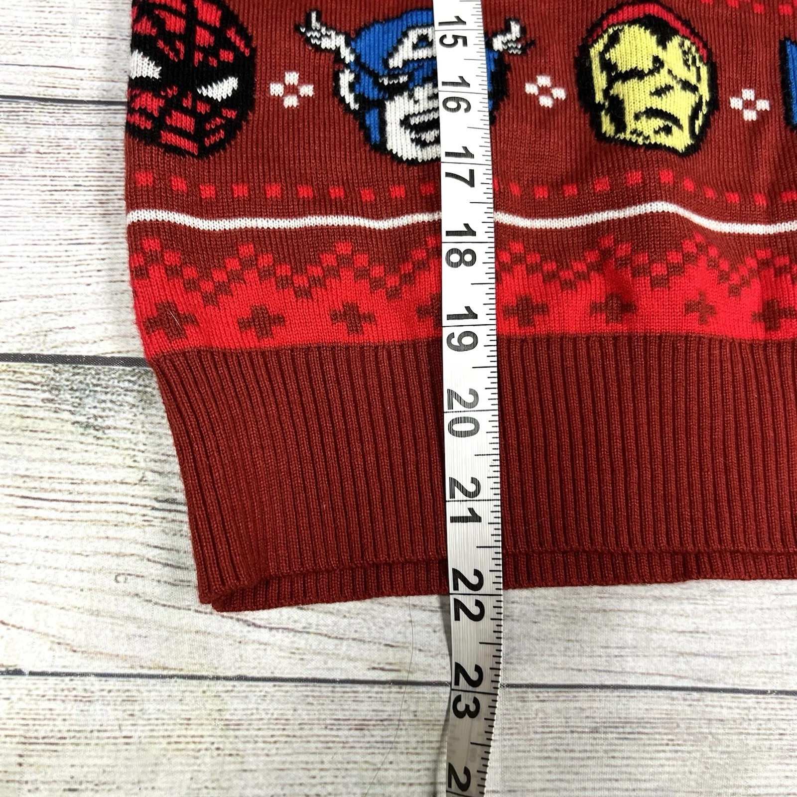 Marvel Avengers Ugly Christmas Sweater Holiday Iron Man Hulk Spiderman