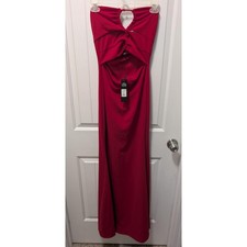 Fashion Nova Womens M Claudine Red Maxi Dress Cut Out Sexy Party Stretch New!