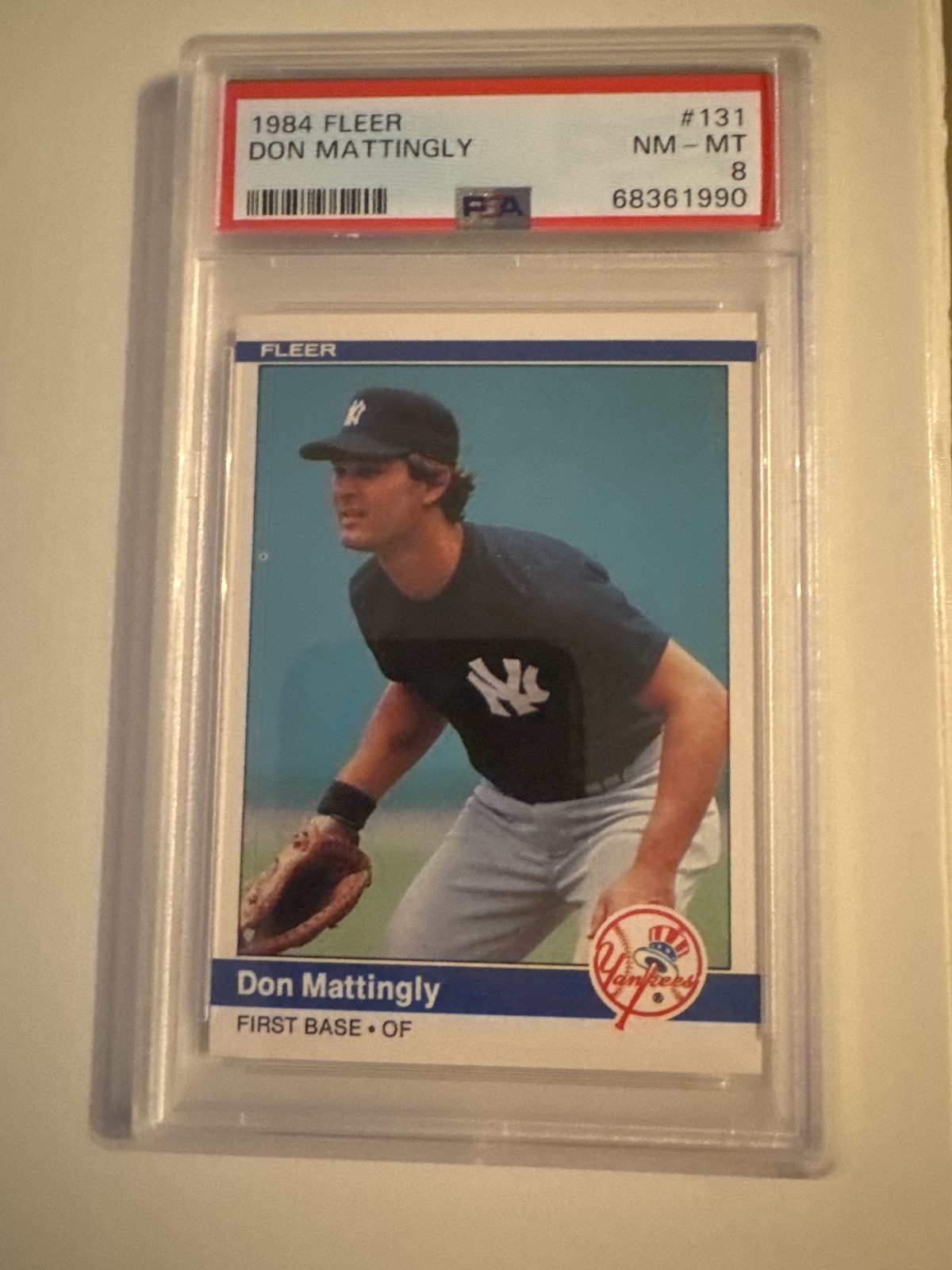 1984 Fleer #131 Don Mattingly PSA 8