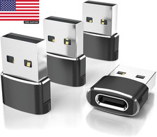 USB to USB C Adapter for Iphone 17 4Pack,Usbc Female to a Male Car Charger Adapt