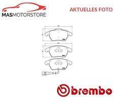 SATZ BREMSBELÄGE BREMSKLÖTZE VORNE BREMBO P 85 075X P FÜR AUDI A3,A1,8P1,8PA