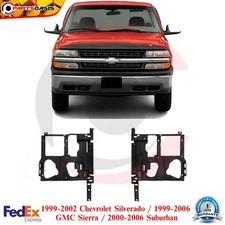 Front Headlight Support Brackets LH &RH For 99-02 Chevrolet Silverado/GMC Sierra