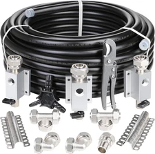 Compressed Air Piping System with 3/4 Inch X 100 Feet HDPE Tubing and Aluminum O