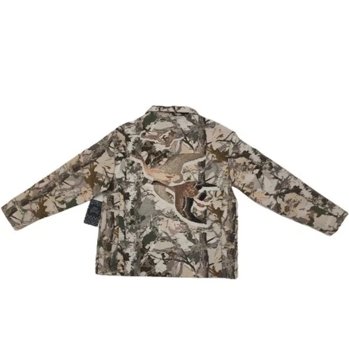 Rebel Vengeance Tapestry Jacket Mens Large Camo Duck Print Button Up Shirt NWT image 12