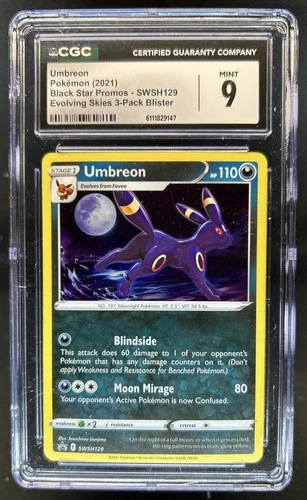 2019-2023 Pokemon SWSH Black Star Promos Umbreon #SWSH129 CGC 9