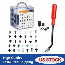 1101PCS Car Retainer Clips Auto Fasteners Push Trim Clips Pin Rivet Bumper Kit