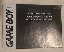 Nintendo Gameboy Precautions Booklet Game Boy Manual DMG-USA-8 2001 Replacement
