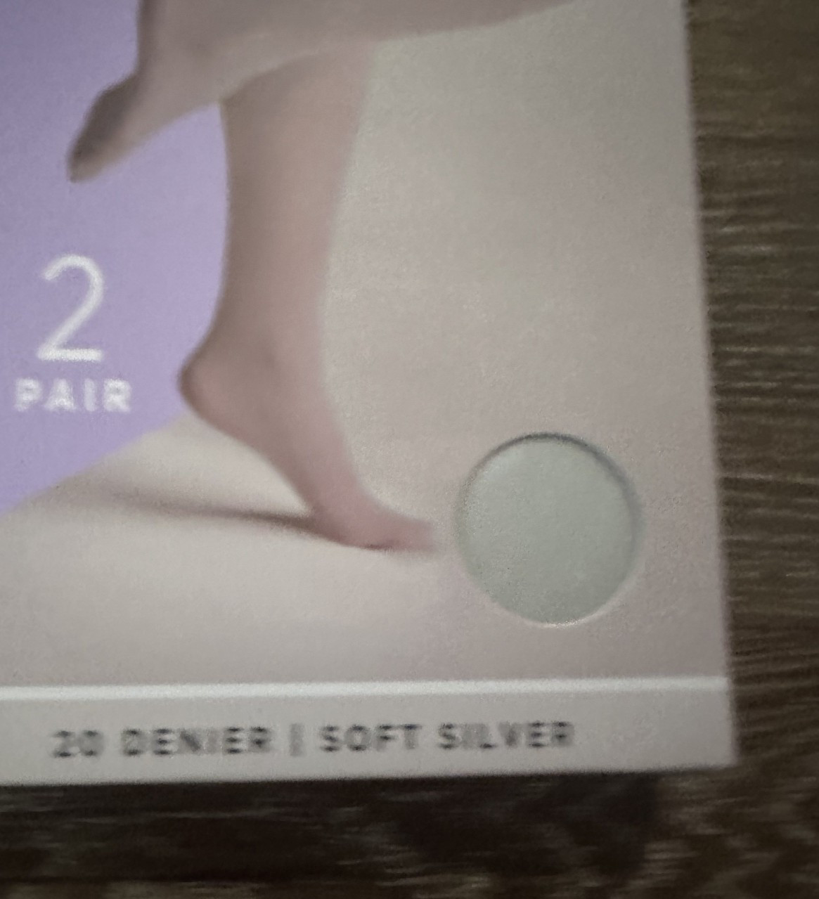Silk Impressions Pantyhose High Waisted Sheer Shimmer 20 Denier Silver Small 2pk