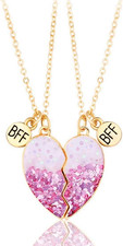 Best Friend Necklace Gifts Friendship Necklace Magnetic Matching Heart Unicorn D