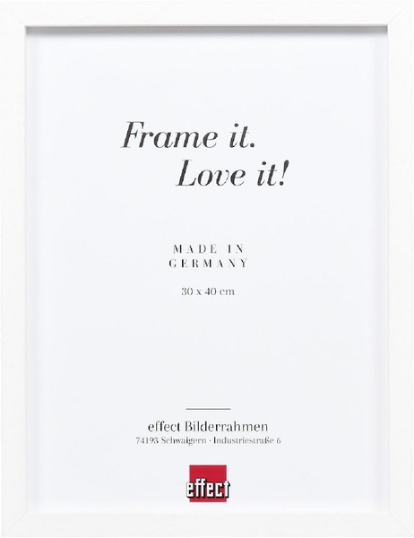 Effect Holz-Bilderrahmen Profil 74 Weiß 25X50 Cm Museumsglas-image