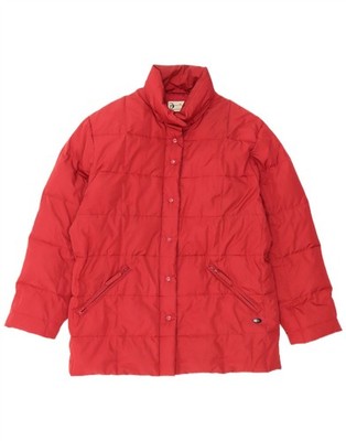 Sergio Tacchini Damen Oversized Wattierte Jacke UK 10 Small Rot BB44