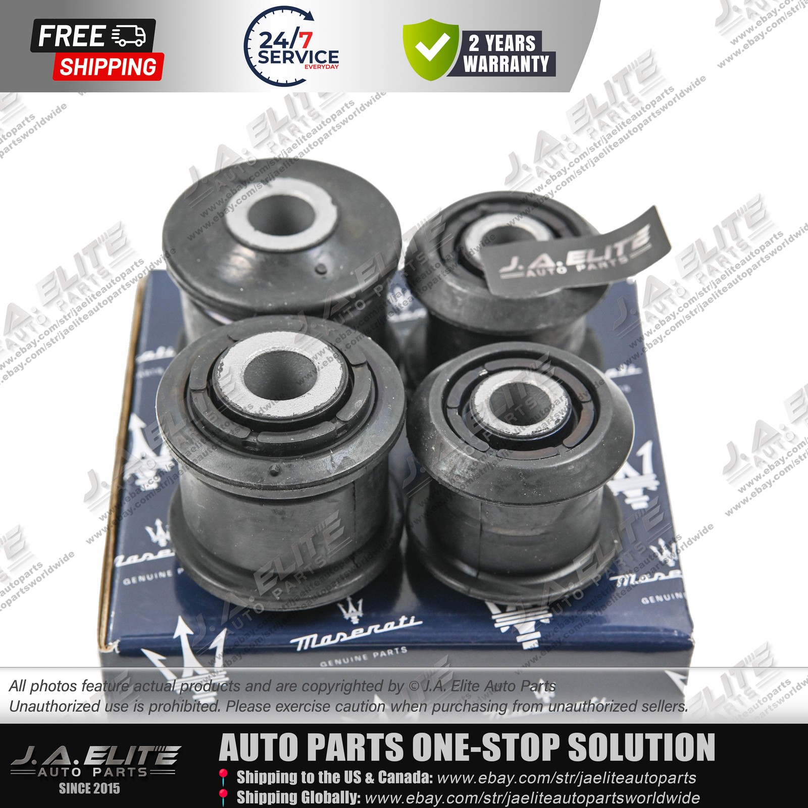 4pcs Rear Control Arm Bushing Kit fit Maserati Quattroporte GC GT, 980139890