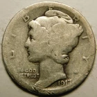 1917 P Mercury Dime   "Actual Coin Pictured- Not Cleaned. Polished or Dipped"