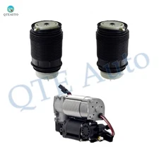 Set 3 Air Compressor Pump-Rear Air Spring Bag For 2012-2018 Mercedes-Benz CLS550