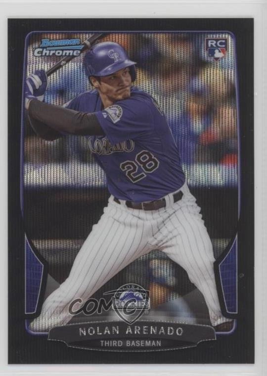 2013 Bowman Draft Chrome Black Wave Refractor Nolan Arenado #41 Rookie RC 10y2