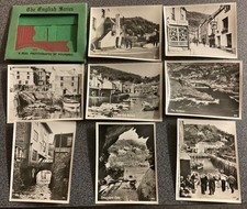THE ENGLISH SERIES,8 X VINTAGE REAL PHOTO SNAPSHOTS OF POLPERRO,CORNWALL.
