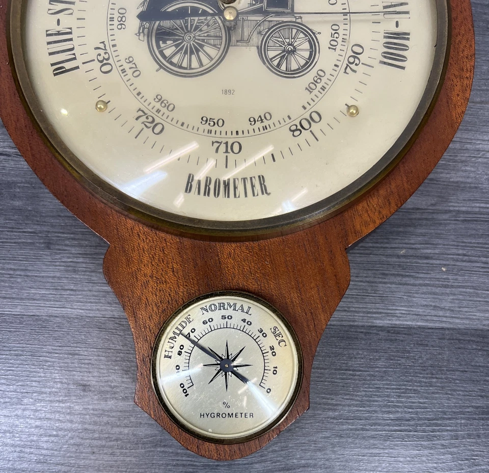 Barómetro Vintage Estación Meteorológica de Pared Francesa Termómetro e Higrómetro LOTE 4294 Foto 4 de 4
