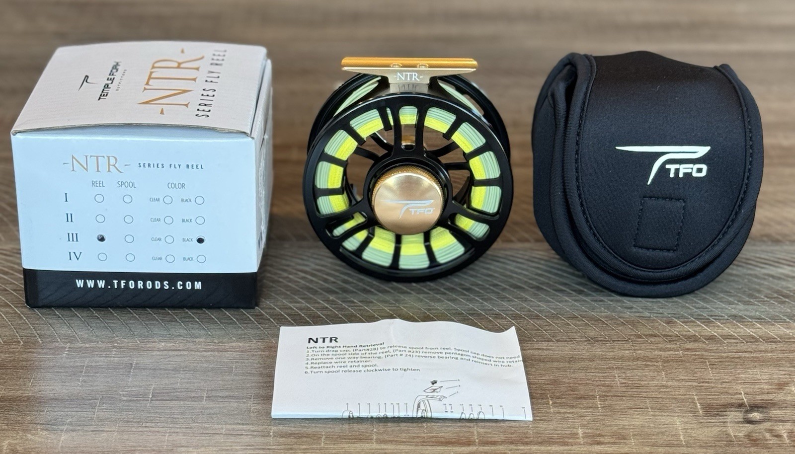 New In Box TFO NTR lll  7/8 wt Fly Reel w/New Rio Fly Line